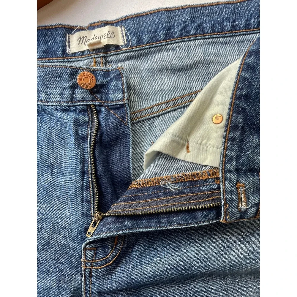 Madewell Women 31 Cut-Off Denim Shorts‎ 4 inch Mid Rise Medium Wash Cotton